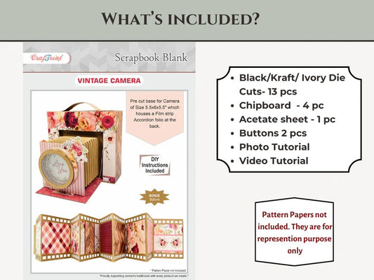 CrafTreat Vintage Camera Class Kit - Kraft
