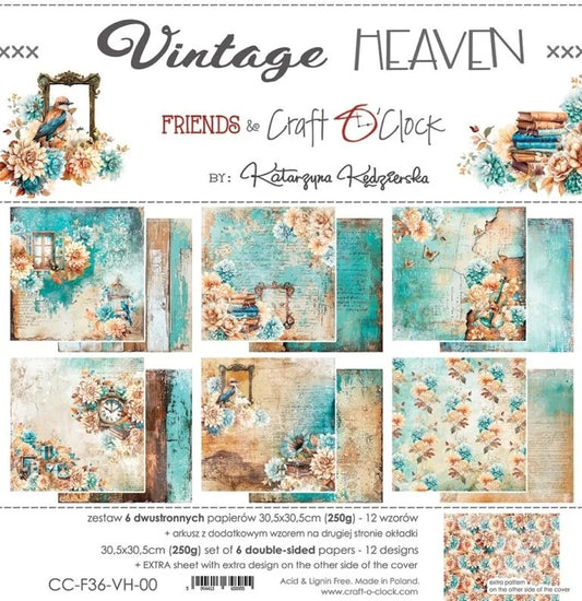 Craft O'Clock Vintage Heaven 12"x12" Paper Collection Pack