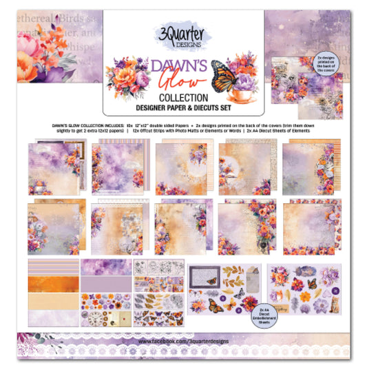 3 Quarter Designs Dawn's Glow 12"x12" Paper Collection Pack