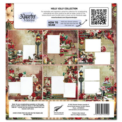 3 Quarter Designs Holly Jolly 12"x12" Paper Collection