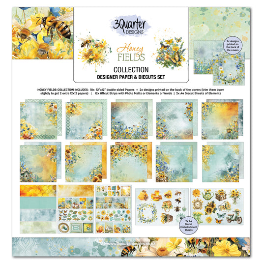 3 Quarter Designs Honey Fields 12"x12" Paper Collection Pack