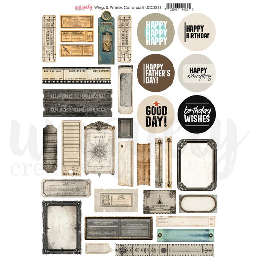 Uniquely Creative Wings & Wheels Cut-a-Part Sheet
