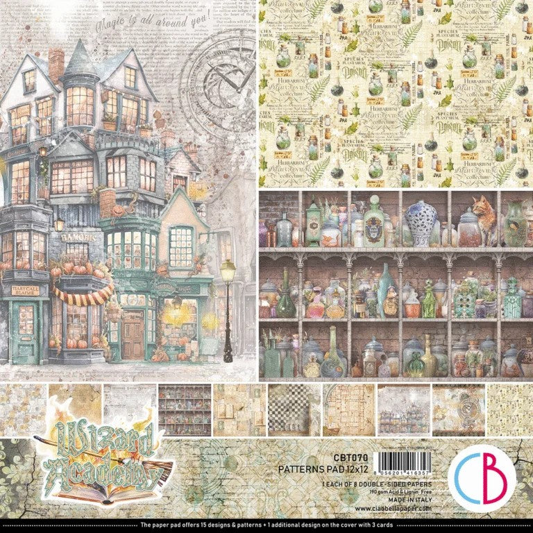 Ciao Bella Wizard Academy Patterns Pad 12″x12″ 8/Pkg