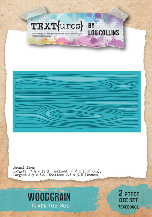 Text(ures) by Lou Collins Woodgrain Craft Die Set