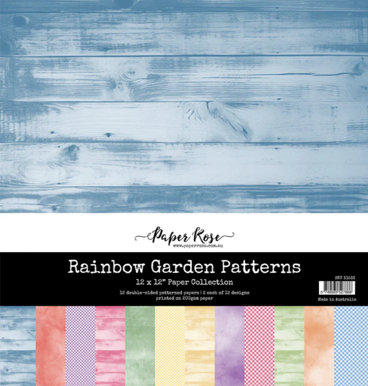 Paper Rose Rainbow Garden Patterns 12"x12" Paper Collection