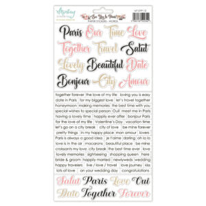 Mintay See You in Paris 6"x12" Words Stickers Sheet