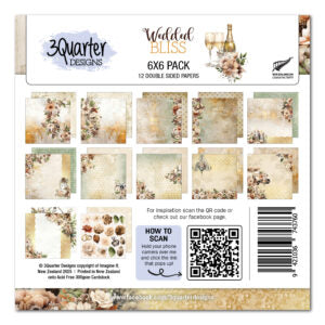 3 Quarter Designs Wedded Bliss 6"x6" Paper Pack