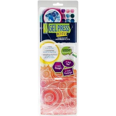 Gel Press Petites - 3pk Oval, Hexagon and Rectangle