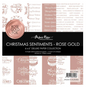 Paper Rose Christmas Sentiments - Rose Gold 6"x6" Paper Collection