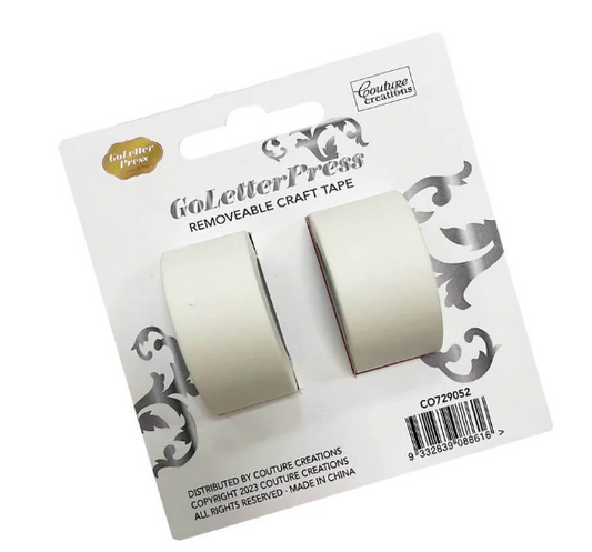 Couture Creations Go Letterpress Removeable Tape 2/Pk