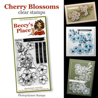 Beccy's Place Cherry Blossom Clear Stamp Set (8 Stamps)