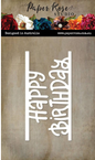 Paper Rose Happy Birthday Border Metal Die