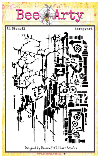 Bee Arty A4 Stencil - Scrapyard