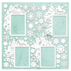 Mintay Chippies Christmas Frames 12"x12" Sheet