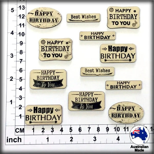 Scrapmatts Scrap Words - Happy Birthday
