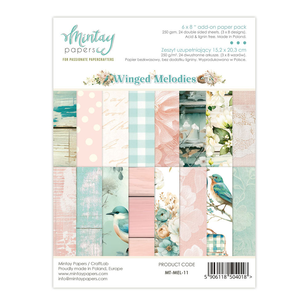 Mintay Winged Melodies 6"x8" Paper Pad