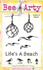 Bee Arty Life's a Beach Clear Stamp Set