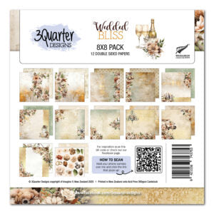 3 Quarter Designs Wedded Bliss 8"x8" Paper Pack