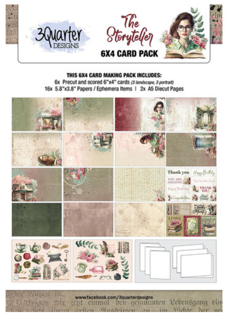 3 Quarters Design The Storyteller 6"x4" Cardmaking Pack