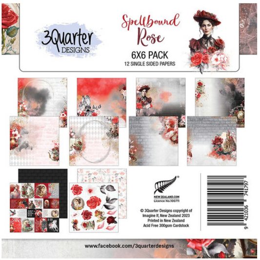 3 Quarter Designs Spellbound Rose 6"x6" Paper Pack