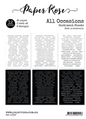 Paper Rose All Occassions Sentiments A5 12pc Sentiments sheets