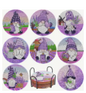 Purple Gnomes DIY 8pc Diamond Art Coaster Set