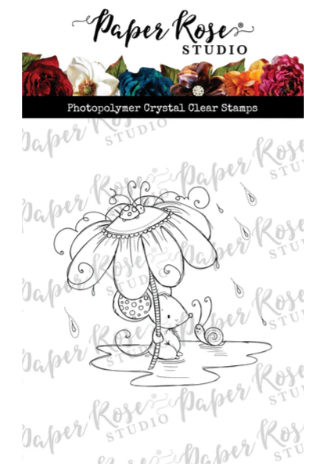 Paper Rose Friendship Mouse Clear Stamp