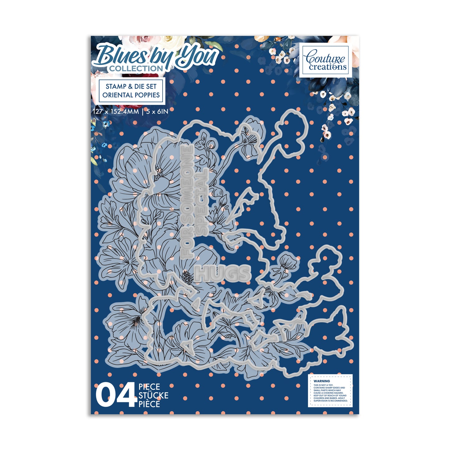 Blues by You - Oriental Poppies Stamp & Die Set