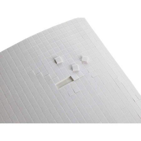 X-Press It Foam Mounting Squares 6mm x 6mm x 2mm 576/Pkg-White