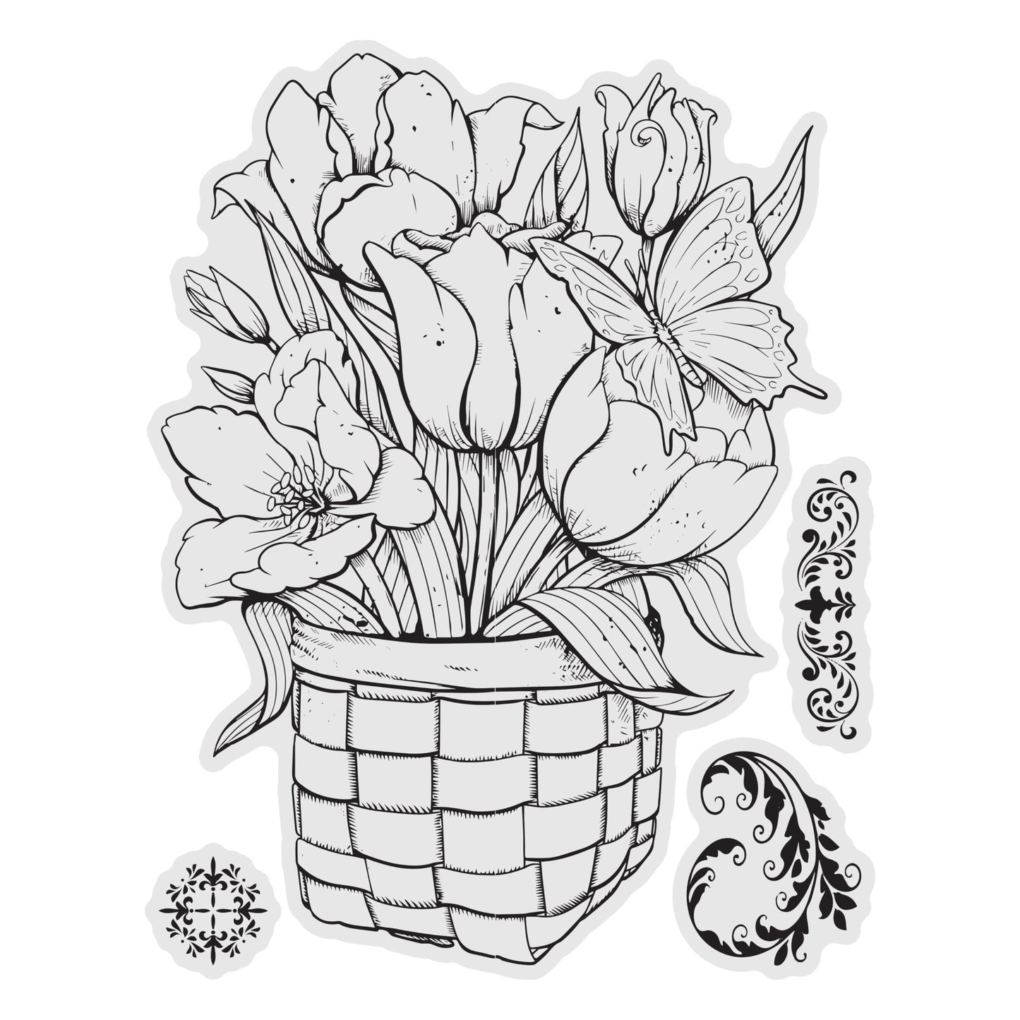 Couture Creations Tulip Stamp and Colour Set (4pc)