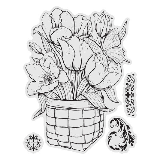 Couture Creations Tulip Stamp and Colour Set (4pc)