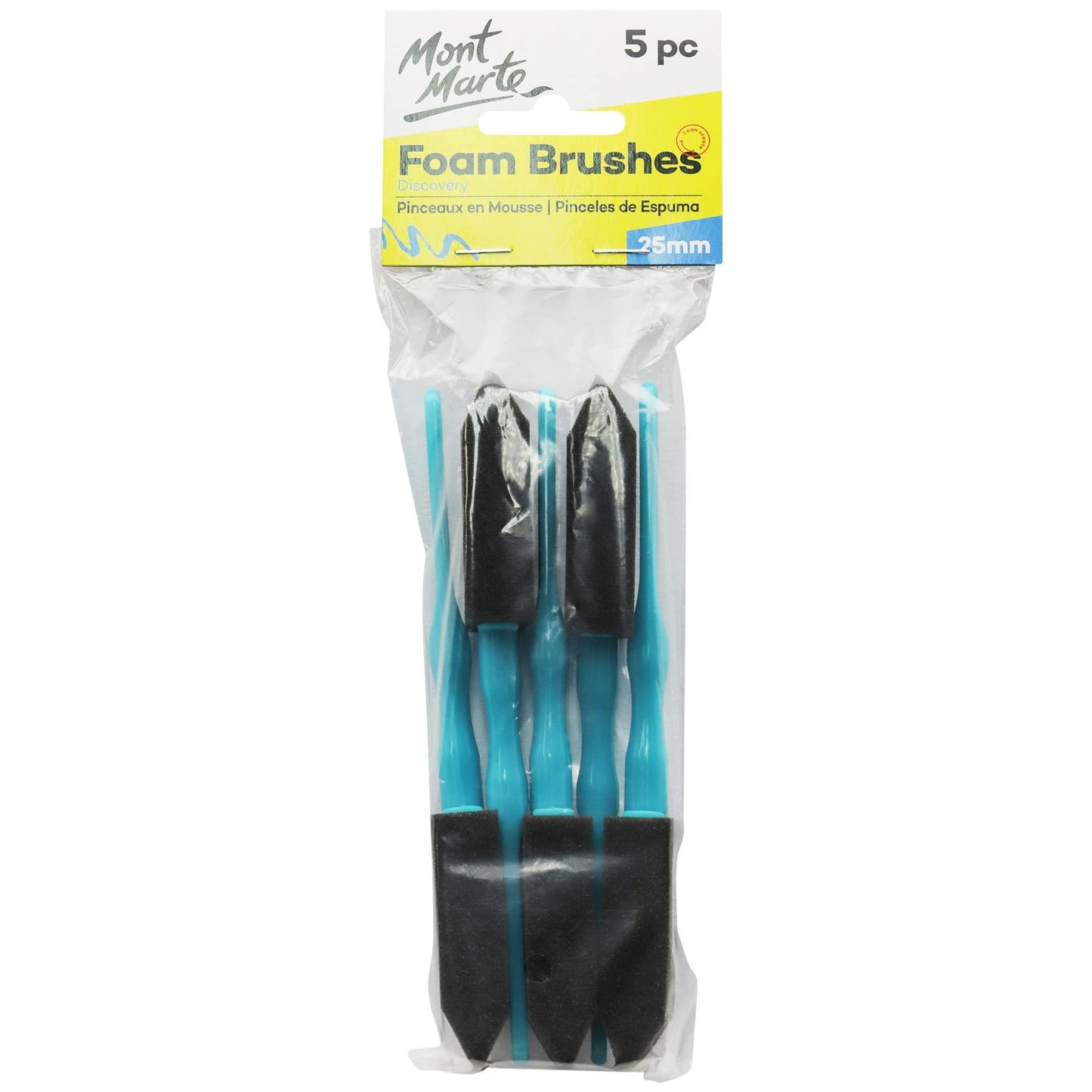 Mont Marte Foam Hobby Brush 25mm (5 piece)