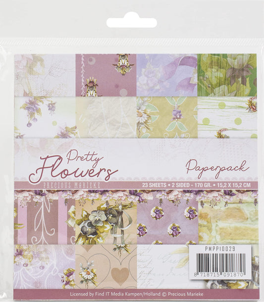 Find It Trading 6"x6" Pretty Flowers Paper Pack