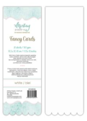 Mintay White Design 2 Fancy Cards (20 cards) - Scallop