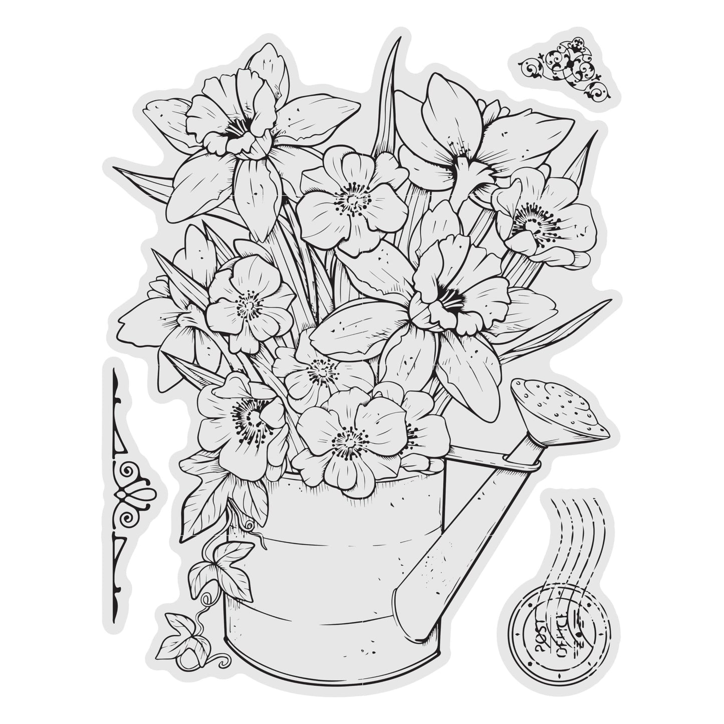 Couture Creations Daffodils Stamp and Colour Set (4pc)