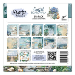 3 Quarter Designs Coastal Boardwalk 8"x8" Paper Pack