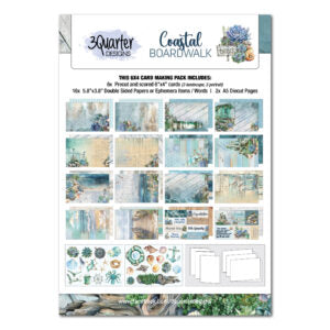 3 Quarter Designs Coastal Boardwalk 6"x4" Cardmaking Pack