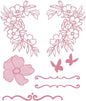 Couture Creations Wreath Florals Stamp Set