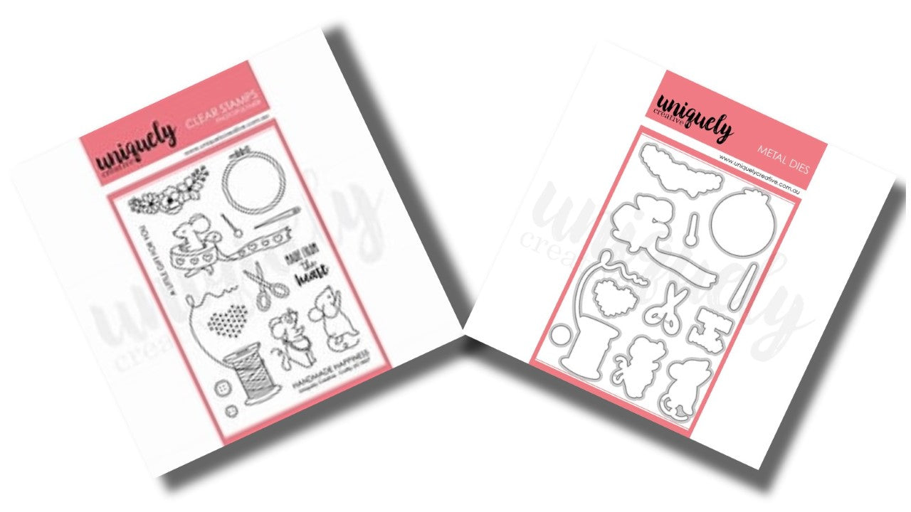 Uniquely Creative Crafty Stamp Set and Cutting Die