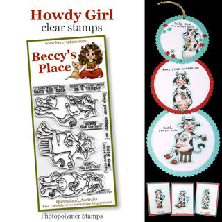 Beccy's Place Howdy Girl Stamp Set