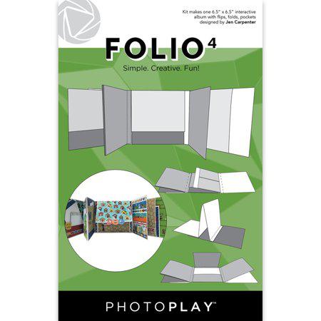 Photoplay Makers Series Folio 4 Album Kit 6.5"x6.5" - White