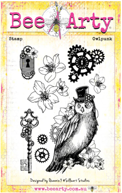 Bee Arty Owlpunk Clear Stamp Set