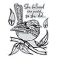 Couture Creations She Believed Stamp & Colour Outline Stamp