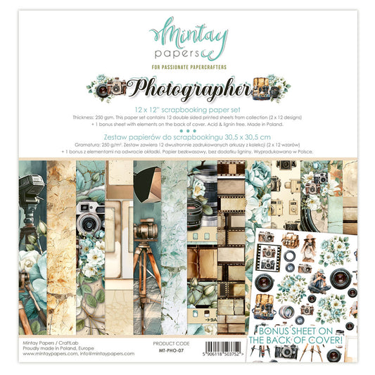 Mintay Photographer 12"x12" Paper Collection Pack