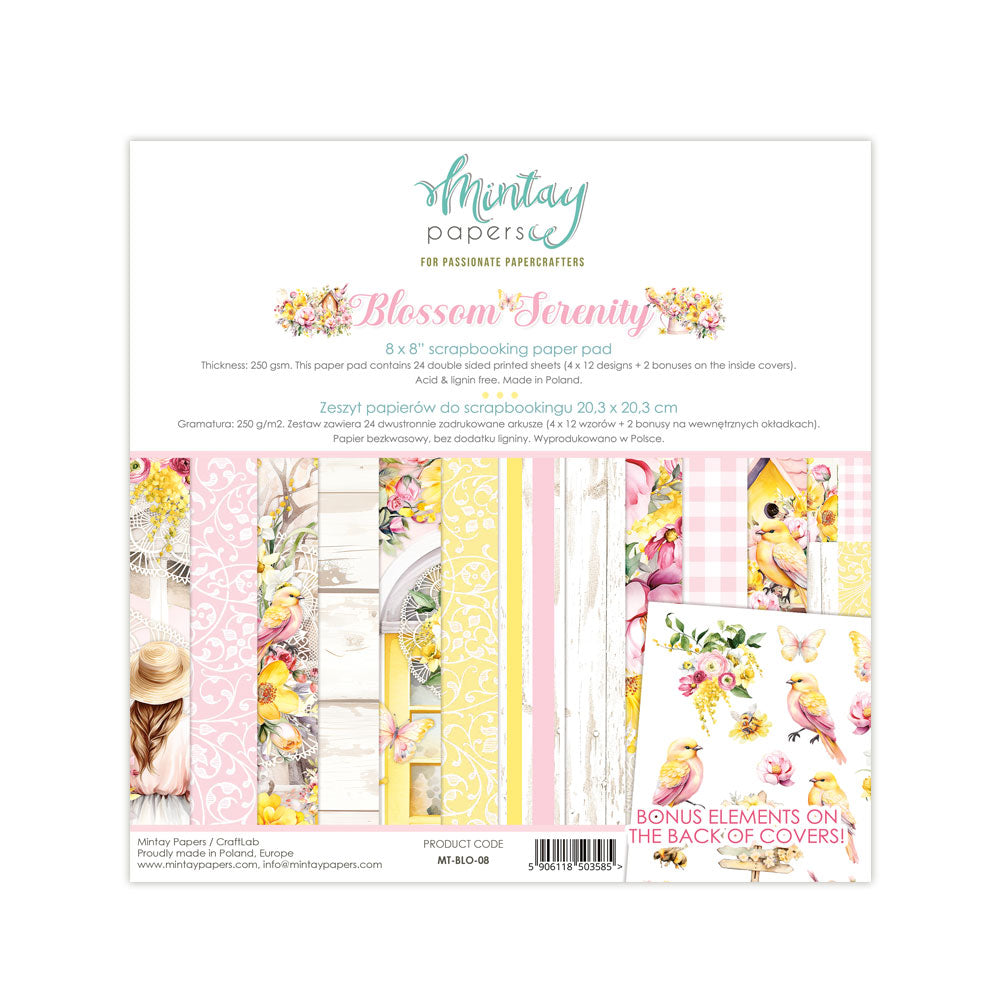 Mintay Blossom Serenity 8"x8" Paper Pad