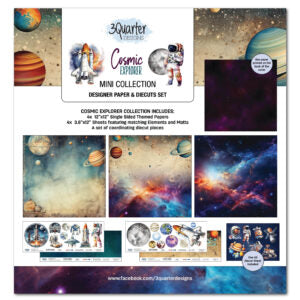 3 Quarter Designs Cosmic Explorer 12"x12" Mini Paper Collection Pack