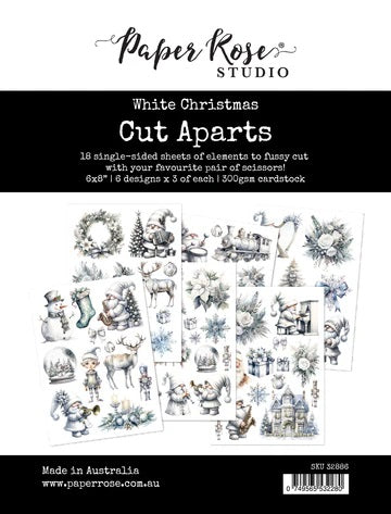 Paper Rose White Christmas Cut Aparts