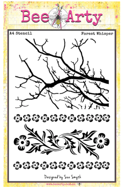 Bee Arty A4 Stencil Forest Whisper