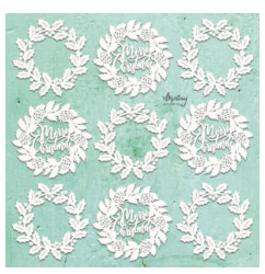 Mintay Chippies Xmas Wreaths 12"x12" Sheet
