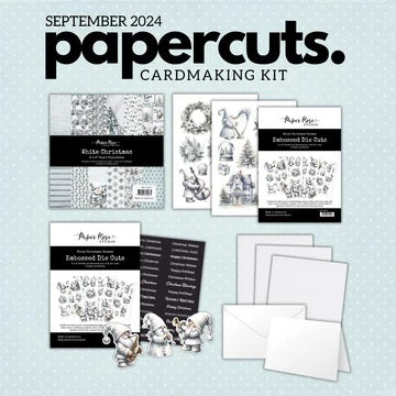 Paper Rose White Christmas Card Making Kit